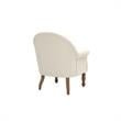 Pemberly Row Accent Chair Cream White Linen Upholstered Flared arms