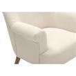 Pemberly Row Accent Chair Cream White Linen Upholstered Flared arms