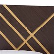 Pemberly Row Dark Brown and Gold Finished Wood Queen Size Platform Bed