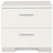 Pemberly Row Contemporary Solid Wood 2-Drawer Nightstand in White
