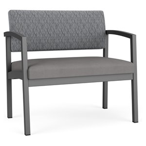 Pemberly Row Bariatric Chair in Charcoal/Adler Gray Flannel/Castillo Metal