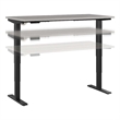 Pemberly Row 60W x 30D Height Adjustable Standing Desk - Engineered Wood