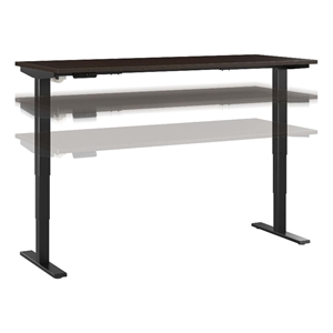 Pemberly Row 72W x 30D Height Adjustable Standing Desk - Engineered Wood