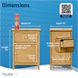 Pemberly Row Side Table with Single Drawer and Storage Cabinet Light Brown
