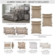 Pemberly Row 10-piece Fabric King Comforter Set in Patina Gray/Tan