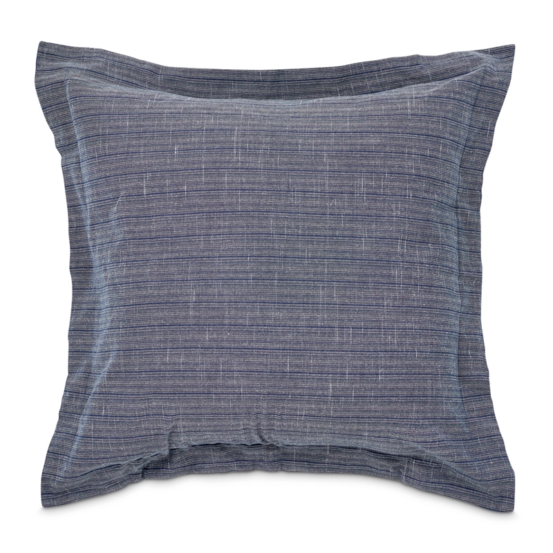 Pemberly Row Modern 8-piece King Cotton Duvet Set in Denim Blue