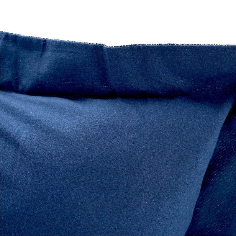 Pemberly Row Modern 8-piece King Cotton Duvet Set in Denim Blue
