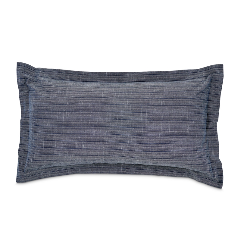 Pemberly Row Modern 8-piece King Cotton Duvet Set in Denim Blue