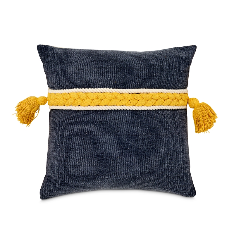 Pemberly Row Modern 8-piece King Cotton Duvet Set in Denim Blue
