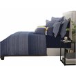 Pemberly Row Modern 8-piece King Cotton Duvet Set in Denim Blue