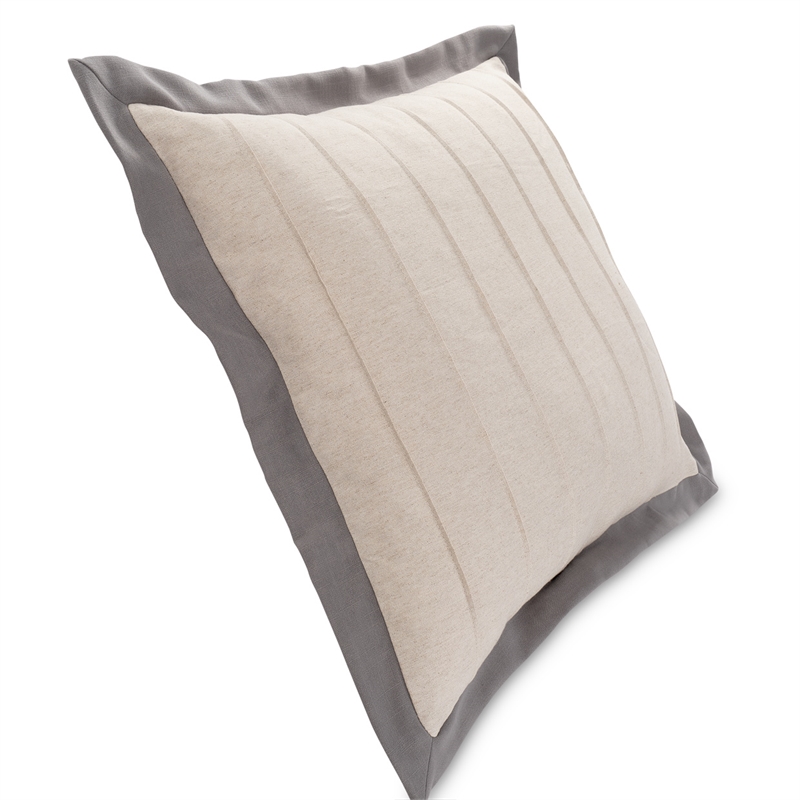 Pemberly Row 7-piece Linen Blend Fabric Queen Duvet Set - Gray