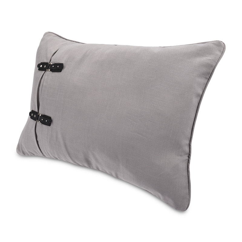 Pemberly Row 7-piece Linen Blend Fabric Queen Duvet Set - Gray