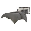Pemberly Row 7-piece Linen Blend Fabric Queen Duvet Set - Gray