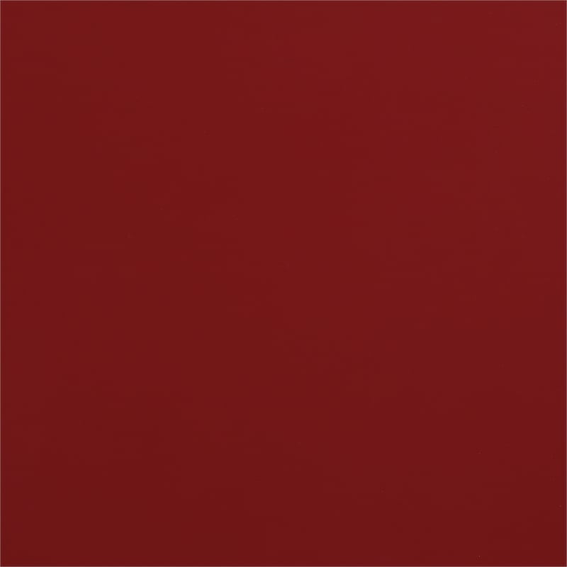 Pemberly Row Engineered Wood Kitchen Cart With Wood Top and Red Base