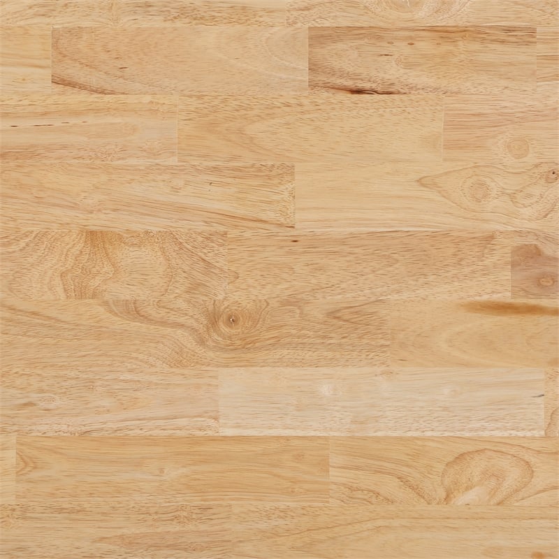 Pemberly Row Engineered Wood Kitchen Cart with Wood Top and White Base