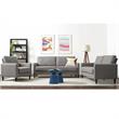 Pemberly Row Contemporary Transitional Loveseat in Gray Finish