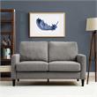 Pemberly Row Contemporary Transitional Loveseat in Gray Finish