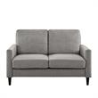 Pemberly Row Contemporary Transitional Loveseat in Gray Finish