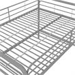 Pemberly Row Contemporary Junior Full Metal Loft Bed in Silver