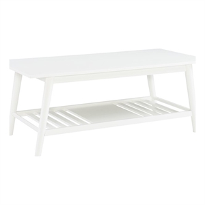 Pemberly Row Modern / Contemporary Wood Coffee Table in White