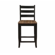 Pemberly Row Modern Wood Three Piece Dining Counter Set in Black