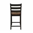 Pemberly Row Modern Wood Three Piece Dining Counter Set in Black