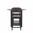 Pemberly Row Modern Wood Three Piece Dining Counter Set in Black