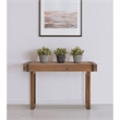 Pemberly Row Modern Wood & Metal Console Table - Burnt Umber Brown