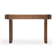 Pemberly Row Modern Wood & Metal Console Table - Burnt Umber Brown