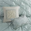 Pemberly Row 7-Piece Polyester Polyoni Comforter Set w/ Pleats in Green
