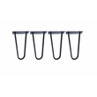 Pemberly Row 11.8 inches Black stainless steel Hairpin Legs (Set Of 4)