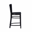 Pemberly Row Wood Commercial Grade Set of 2 Counter Stools Back in Black