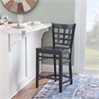 Pemberly Row Wood Commercial Grade Set of 2 Counter Stools Back in Black