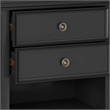 Pemberly Row SOLID WOOD 24 inch Wide Bedside Nightstand Table in Black