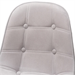 Pemberly Row Gray Velvet Fabric and Gold Metal Swivel Office chair
