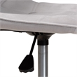 Pemberly Row Gray Velvet Fabric and Gold Metal Swivel Office chair