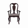 Pemberly Row Adrian Beechwood Fully Assembled Upholstered Seat Arm Chair - Brown