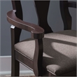 Pemberly Row Adrian Beechwood Fully Assembled Upholstered Seat Arm Chair - Brown