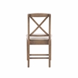 Pemberly Row Wood X Back Set of Two Dining Chairs in Washed Gray