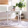 Pemberly Row Contemporary Wood Square Drop Leaf Table in White