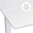 Pemberly Row Contemporary Wood Square Drop Leaf Table in White