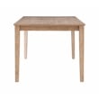 Pemberly Row 7 Piece Wood Dining Set Crisscrossed Back Chairs in Natural Brown