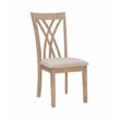 Pemberly Row 7 Piece Wood Dining Set Crisscrossed Back Chairs in Natural Brown