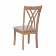 Pemberly Row 7 Piece Wood Dining Set Crisscrossed Back Chairs in Natural Brown