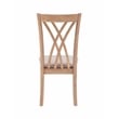 Pemberly Row 7 Piece Wood Dining Set Crisscrossed Back Chairs in Natural Brown