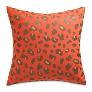 Pemberly Row Explorer Spot 22&quot Square Throw Pillow in Fire Orange in Set of 2