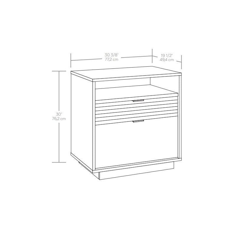 Pemberly Row Engineered Wood 2-Drawers Lateral File in Ashen Oak