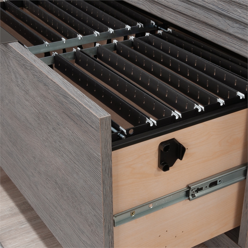 Pemberly Row Engineered Wood 2-Drawers Lateral File in Ashen Oak