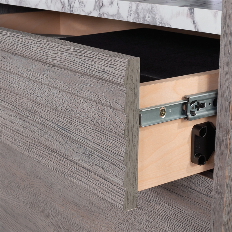 Pemberly Row Engineered Wood 2-Drawers Lateral File in Ashen Oak