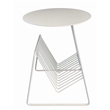 Pemberly Row Modern / Contemporary Magazine Table White Metal